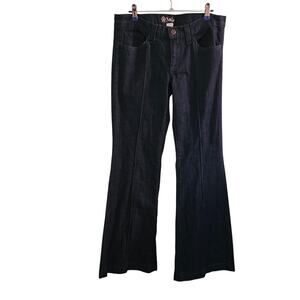 Anlo Blue Pacific Wash Wide Leg Jeans Size 30 TALL DISCONTINUED Hippie Boho